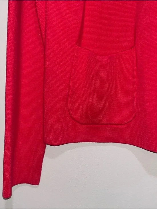 Talbots | Cardigan knit sweater blazer/jacket Women’s size L hot pink career - Picture 3 of 7